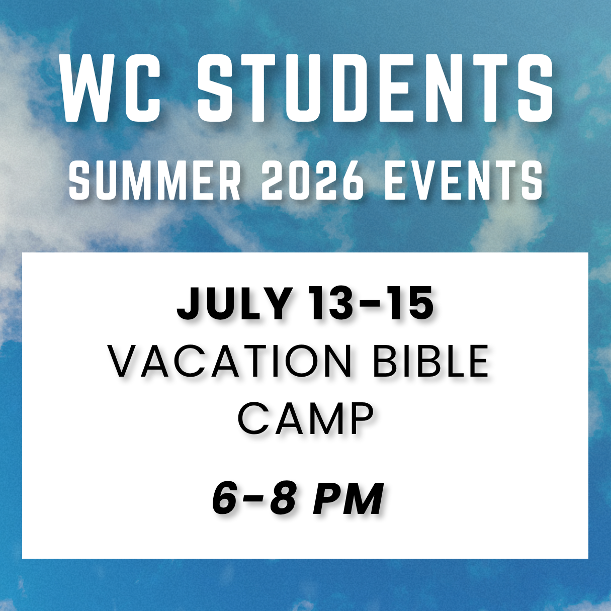 Vacation Bible Camp