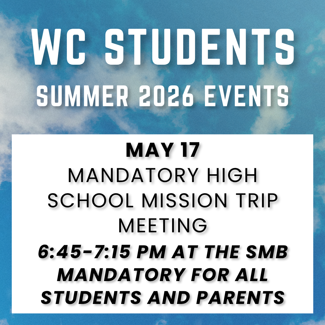 Mandatory High School Mission Trip Meeting