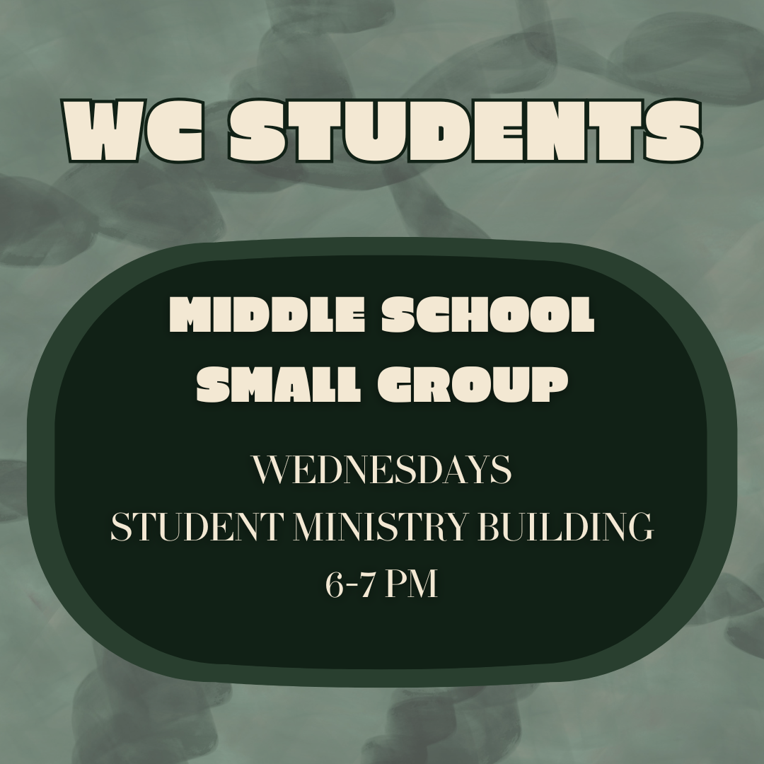 Middle School Fall Small Group