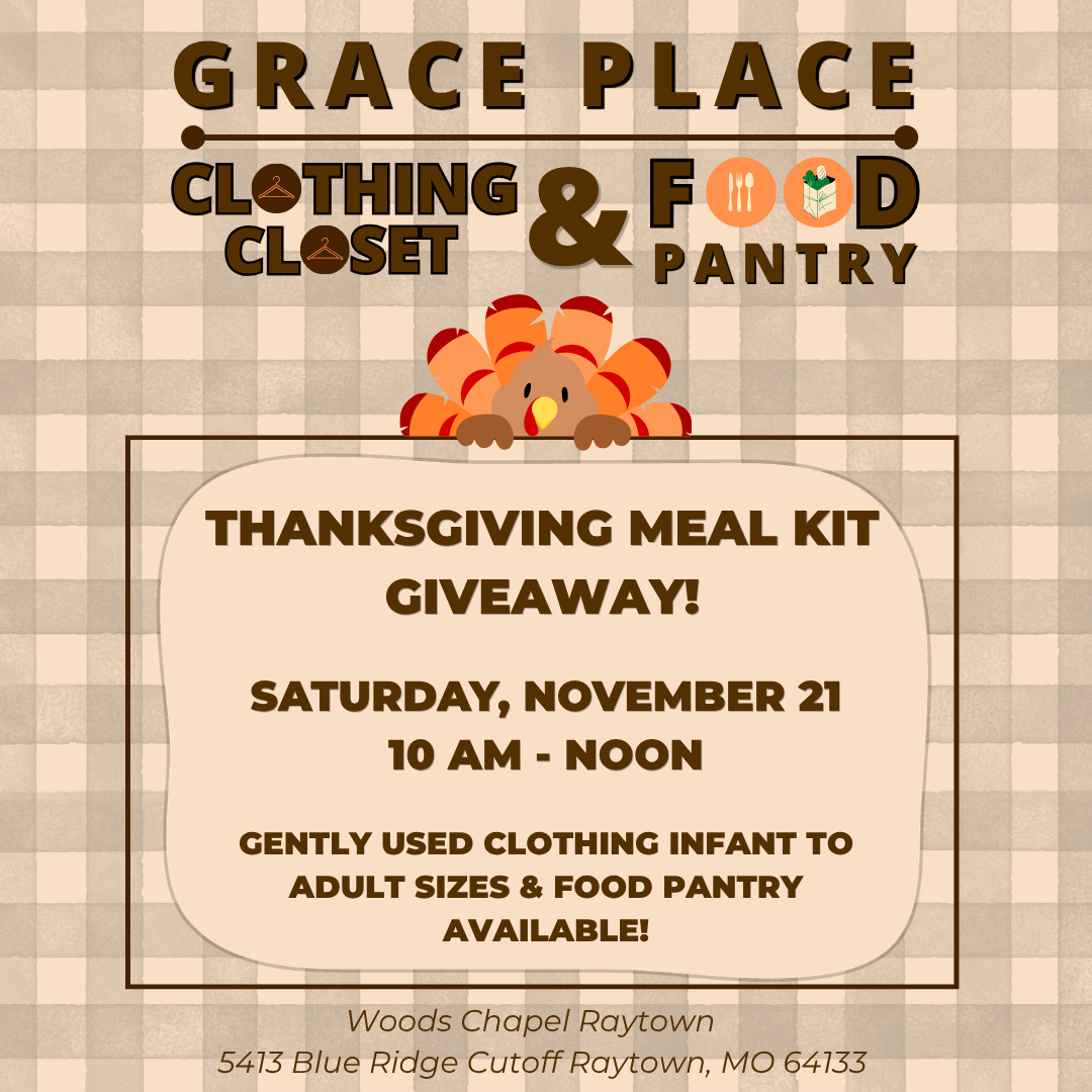 Thanksgiving Giveaway at Grace Place Clothing Closet + Food Pantry