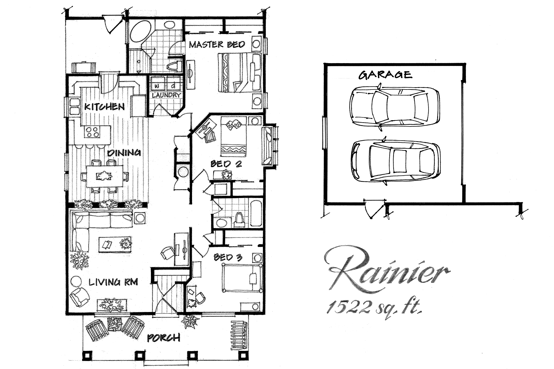 Rainier 3 bed / 2bath