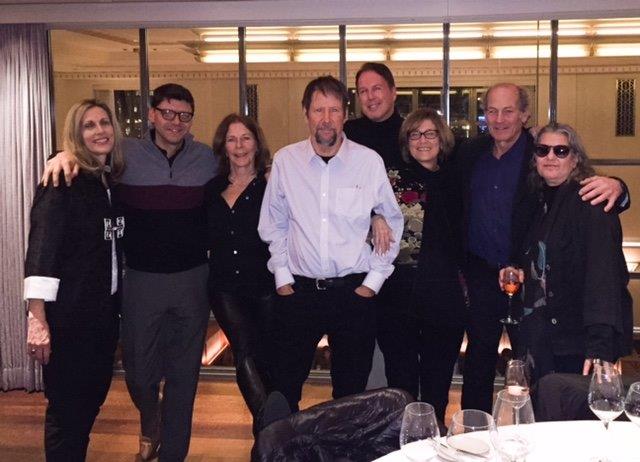 With my very best friends (but missing David Sless): Dori, Davey, Jane, Dave, Amy, Jim, and Bobbi at restaurant Eleven Madison Park in New York City after seeing Hamilton, 2016