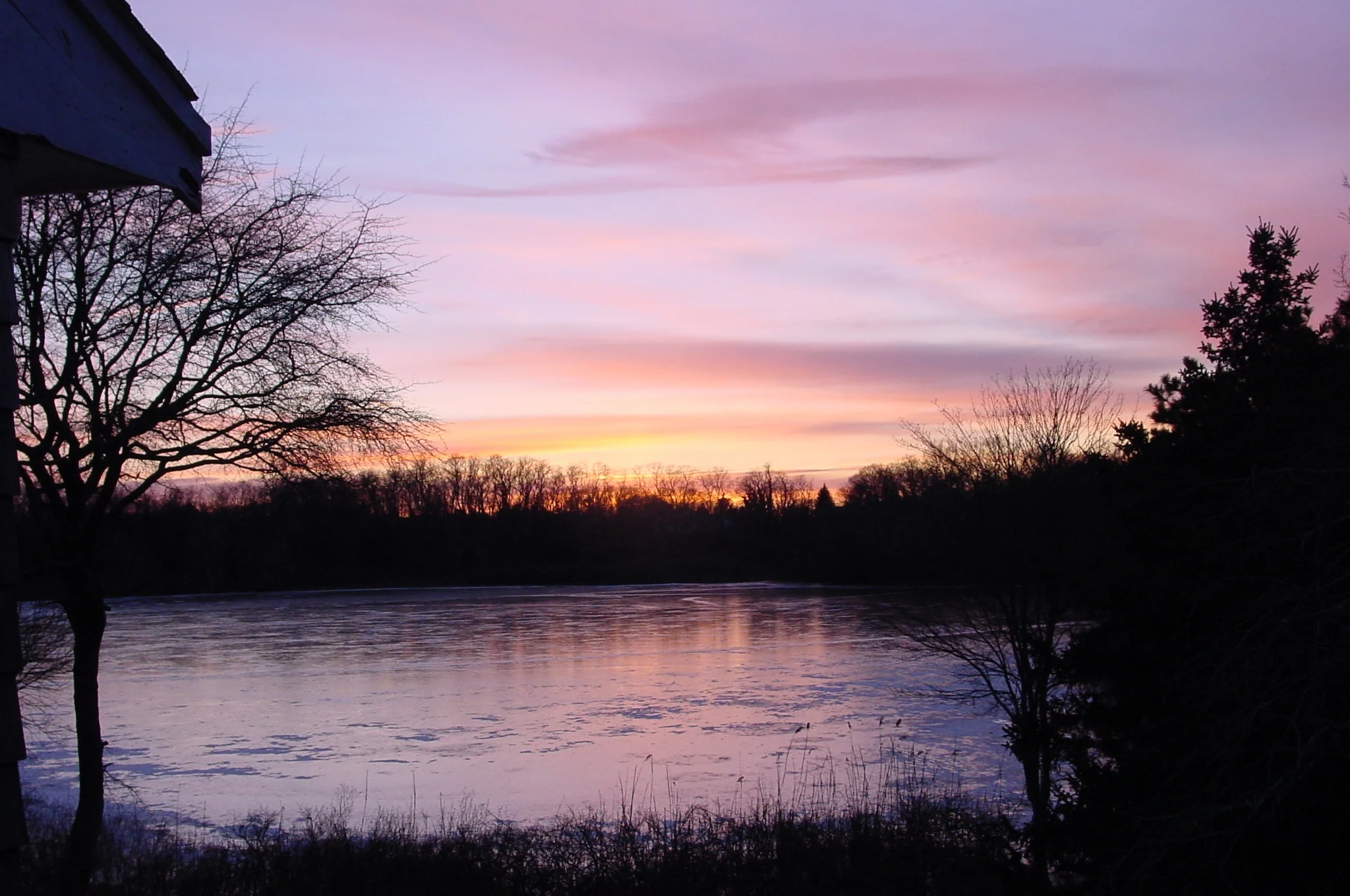 Winter in our backyard on Muddy Pond