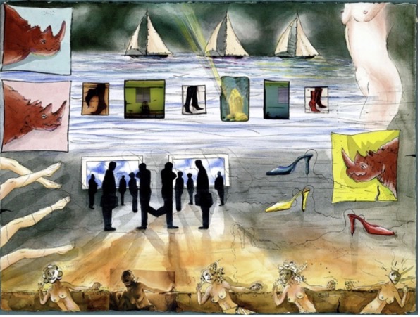 Jim Youngerman, Untitled, mixed media on paper