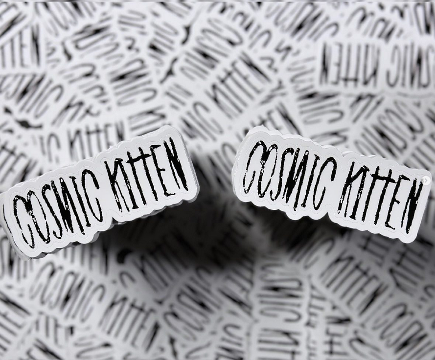 Cosmic Kitten GRUNGE Sticker