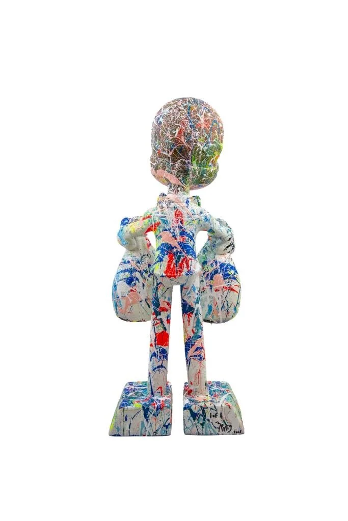 ZVG-S19064 Zevi G Art MR. MONEYBAGS Multi 26 INCH RESIN SCULPTURE 2018 3.JPG