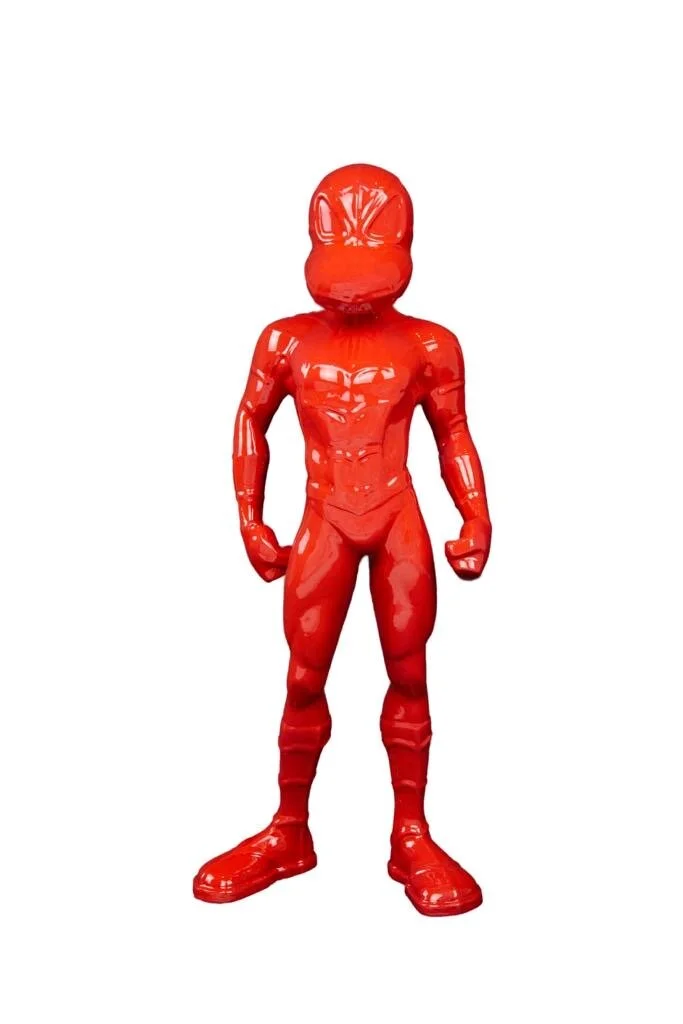 ZVG-S19077  Zevi G Art SPIDERMAN Red 20 INCH RESIN SCULPTURE 2019.JPG