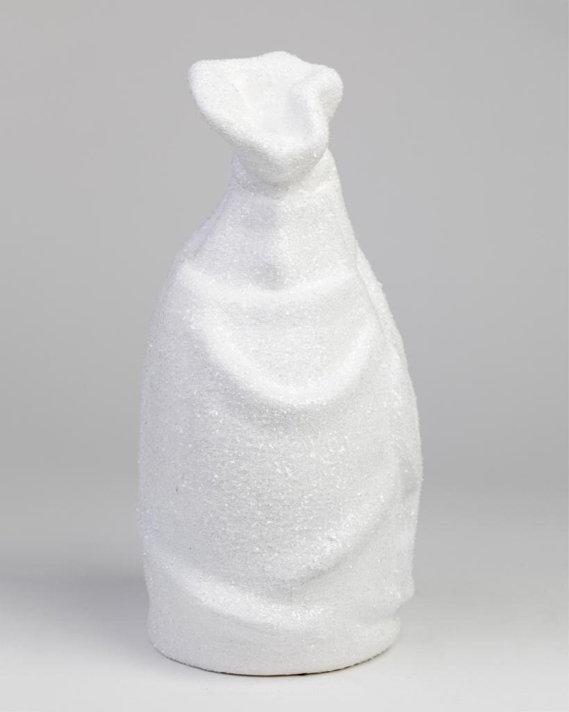 ZVG-S17031 Zevi G Art SECURE THE BAG white 14 inch Sculpture 2017 3.JPG