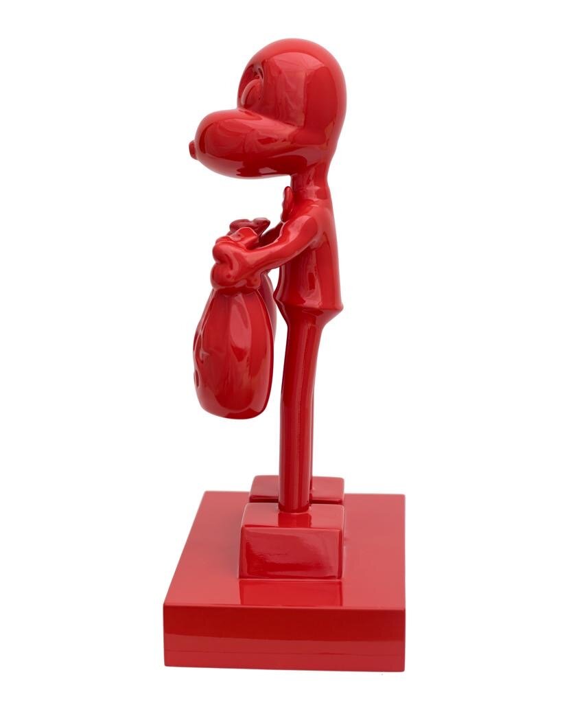 ZVG-S17016 Zevi G Art MR. MONEYBAGS JULY RED 19 inch Resin Sculptures 2017 3.JPG