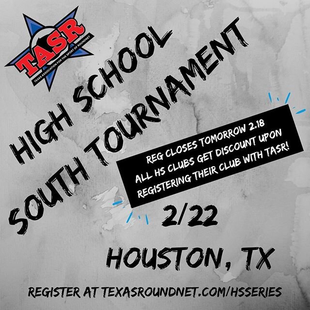 Registration closes tomorrow! High schoolers, register your club to receive a discount on registration!