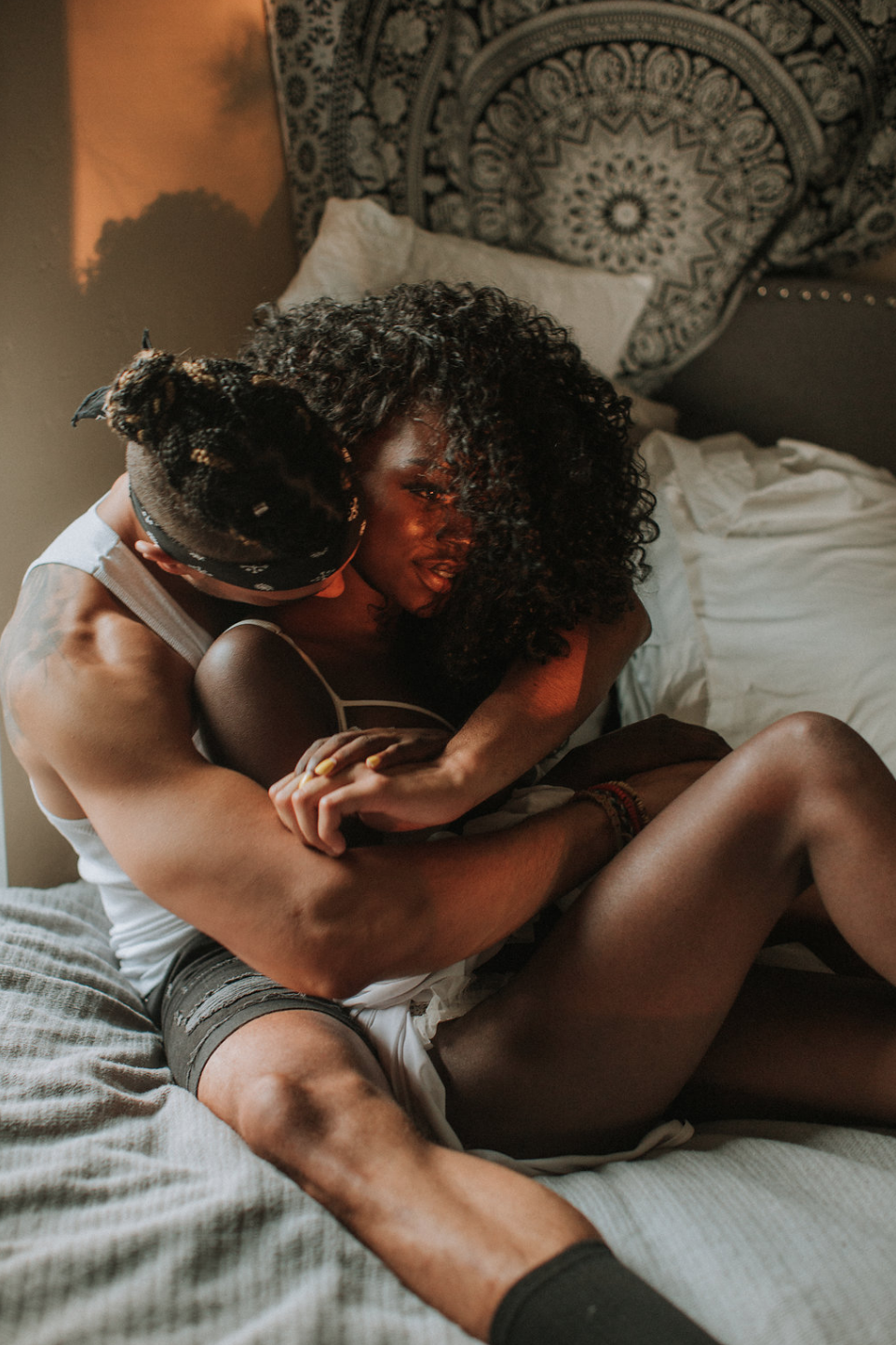 Couple Boudoir black love