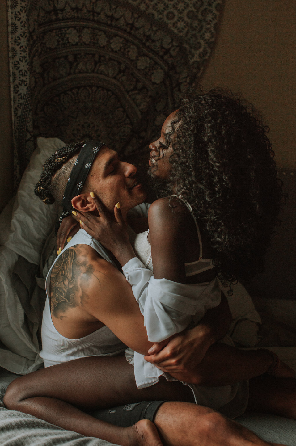 Couple Boudoir black love