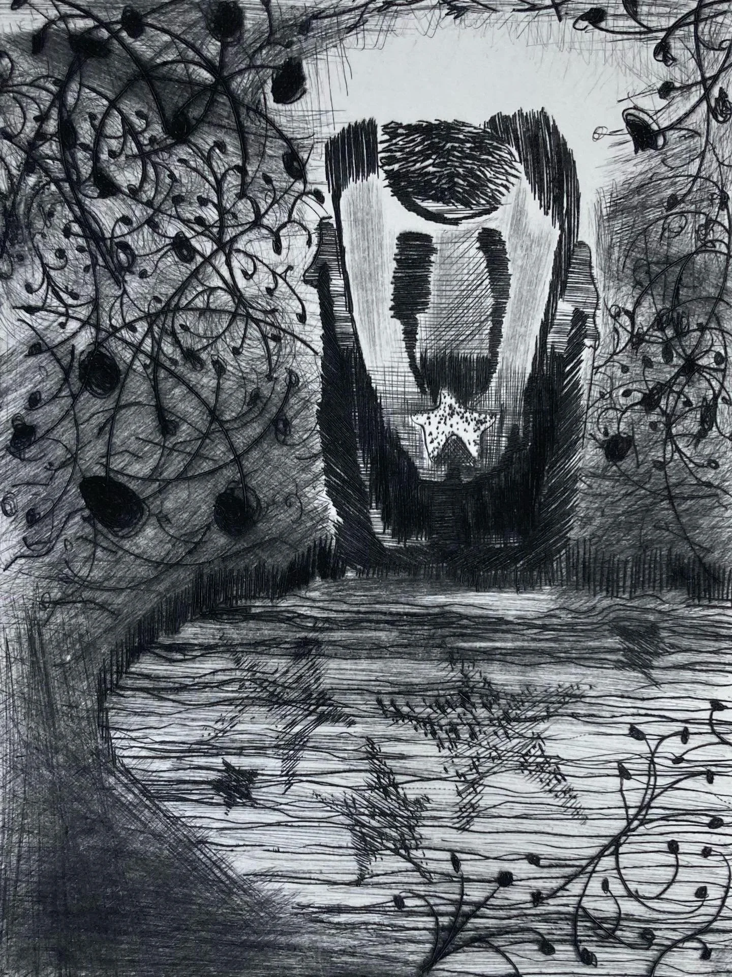 &ldquo;Return to the Tide Pool&rdquo; Drypoint on Hahnemuhle 

#printmaking #drypoint #drypointprintmaking #tidepool #free