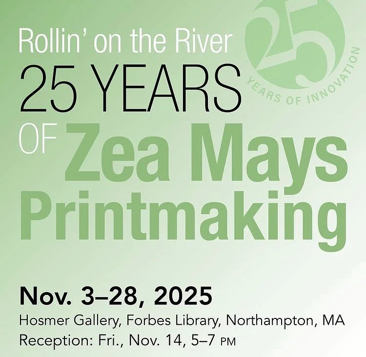 My new drypoint is in this exhibition celebrating the incredible Zea Mays Printmaking studio at the stunning Forbes Library! @zeamaysprintmaking @forbeslibrary