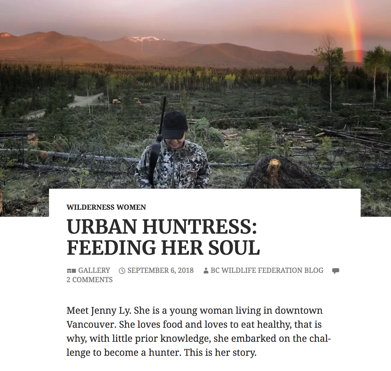 WILDERNESS WOMEN URBAN HUNTRESS FEEDING HER SOUL.png