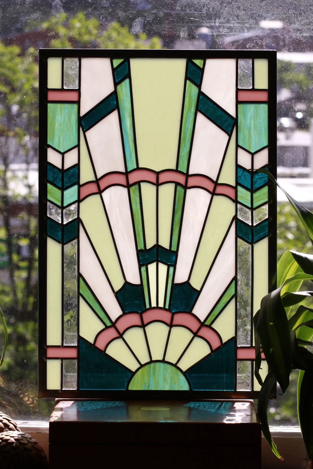 Large Art Deco Panel in Pastel Palette
