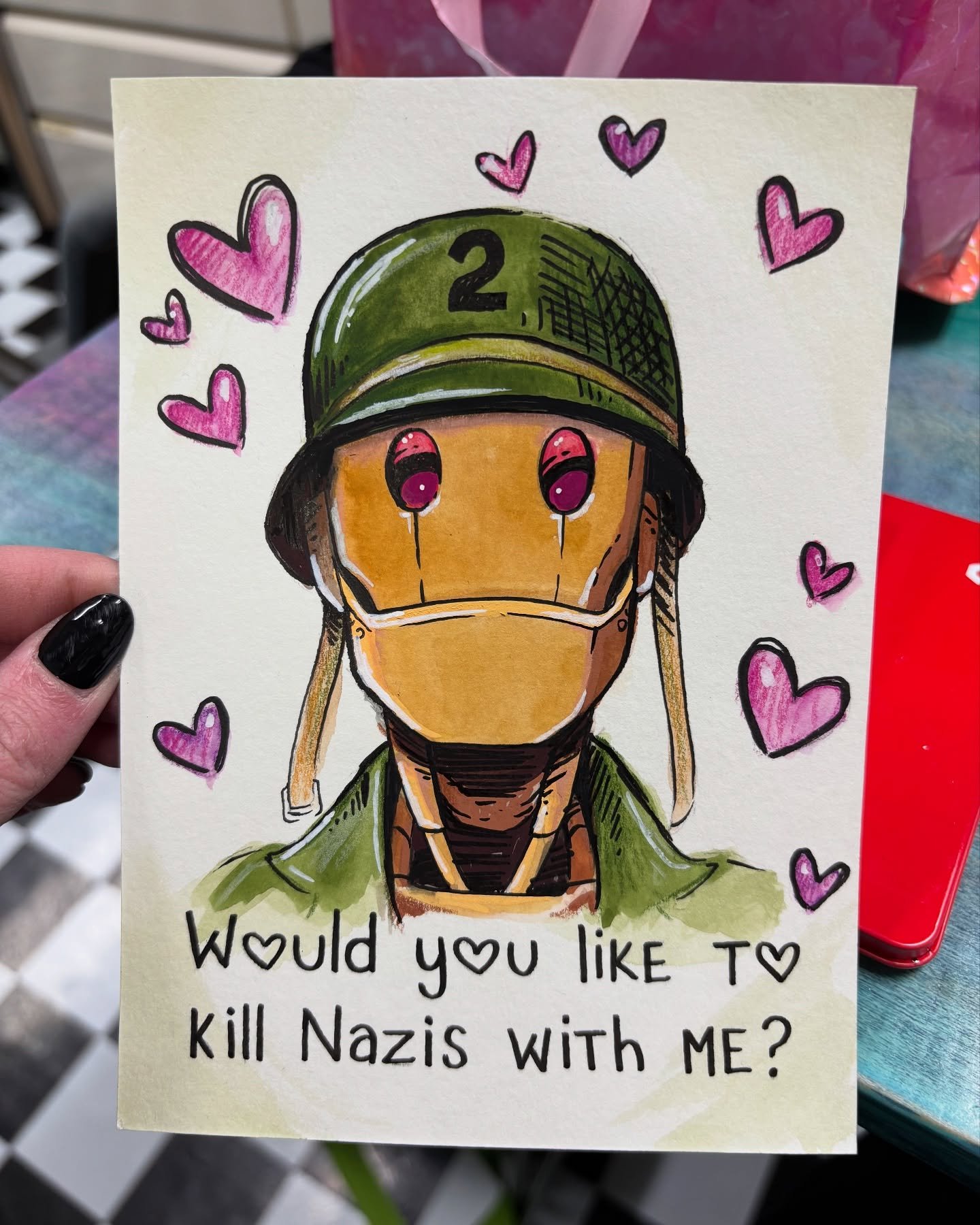 Happy Valentines Day @terrencevaccaro 🥰😘
&ldquo;If I killed Nazis with anyone, it would certainly be you&rdquo; 

#creaturecommandos #girobot