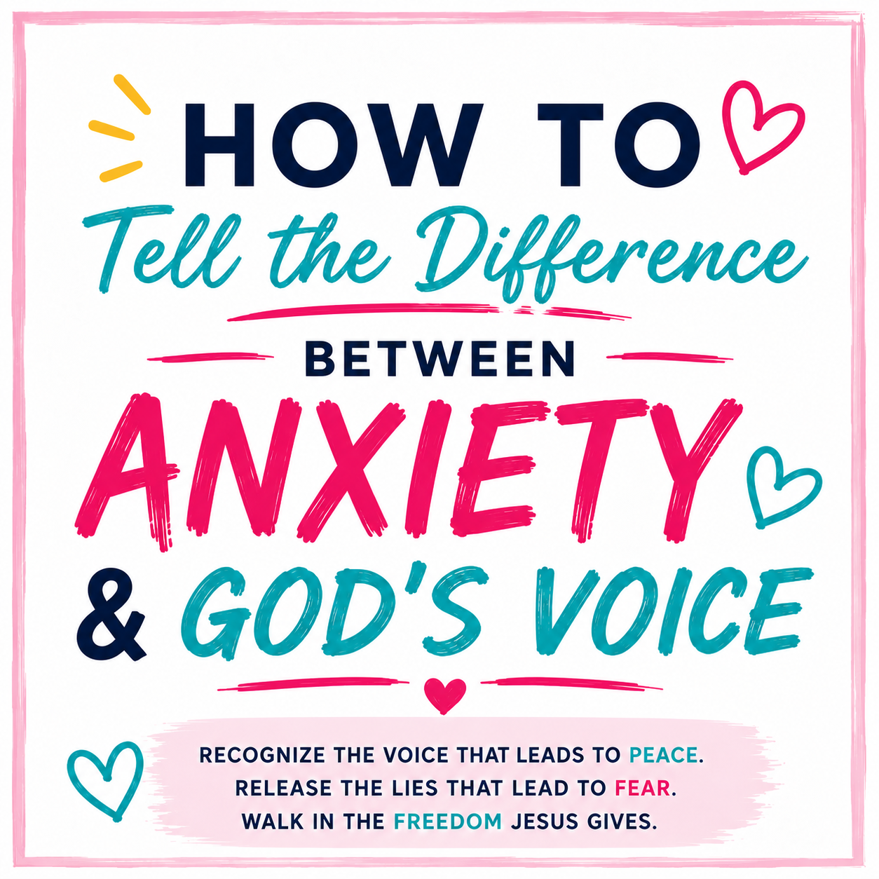 How to Tell the Difference Between Anxiety and God's Voice