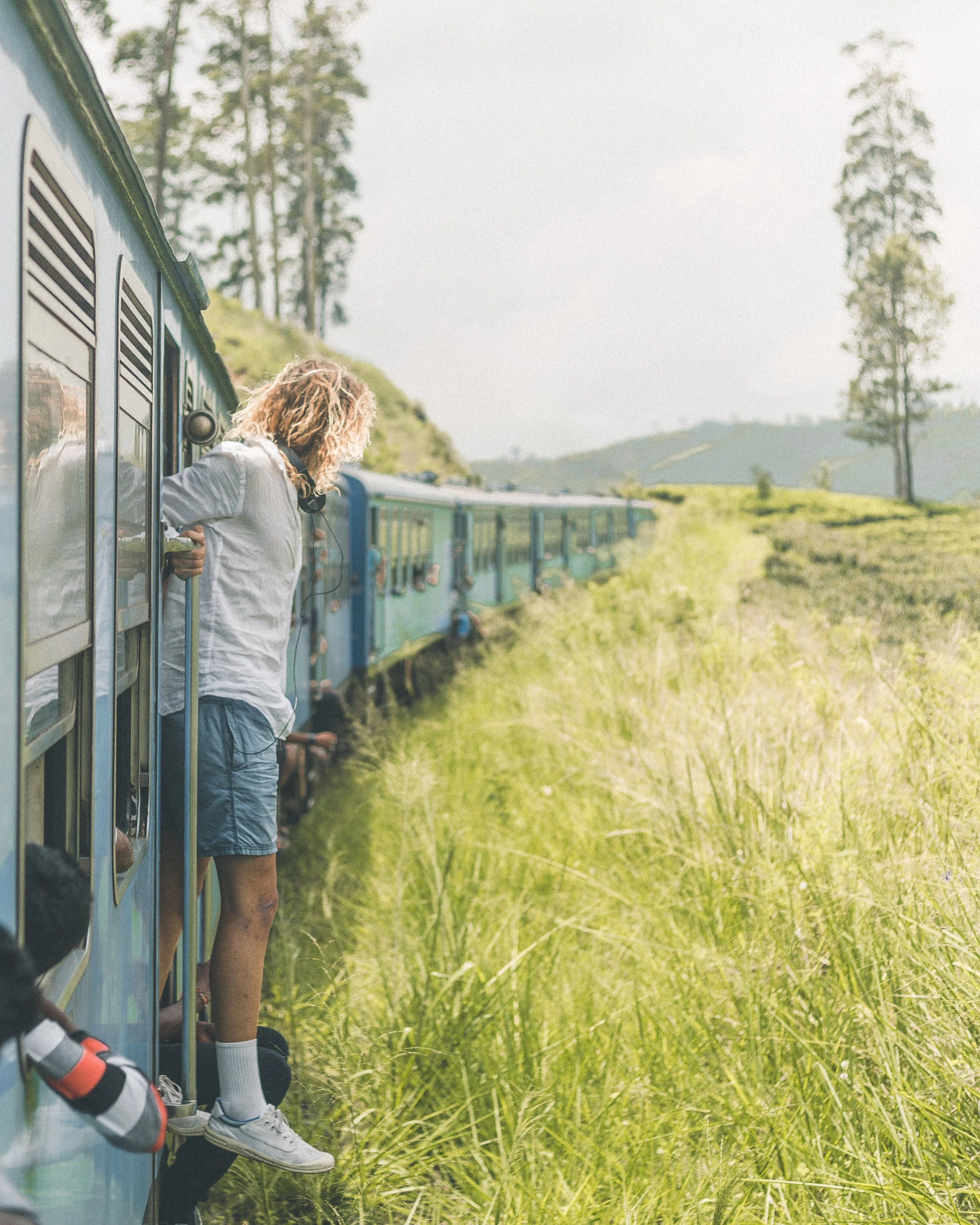 Probably the most common photo taken in Sri Lanka..How beautiful is the train and the scenery though!