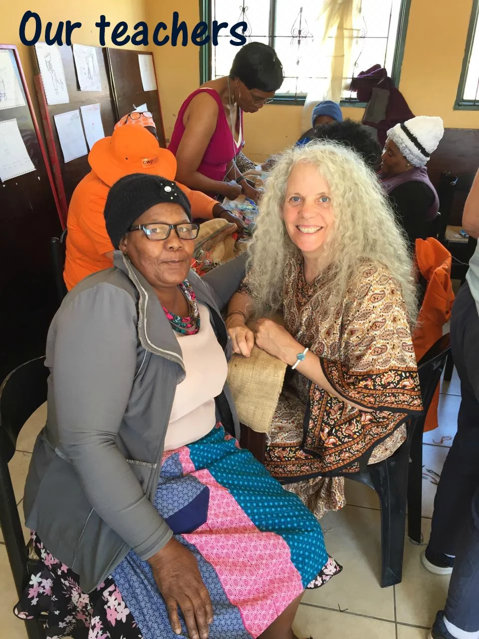 2018 - Working on the tapestry with the Keiskamma teachers http://keiskamma.com/