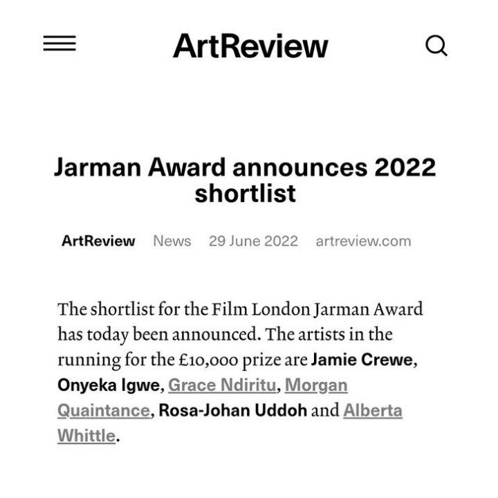 &quot;From climate change and colonial history to pandemics, poverty and migration, artists on the 2022 shortlist are not afraid to confront turbulence&quot; shares @film_london on the Jarman Award 2022 shortlisted artists which we're delighted to sa