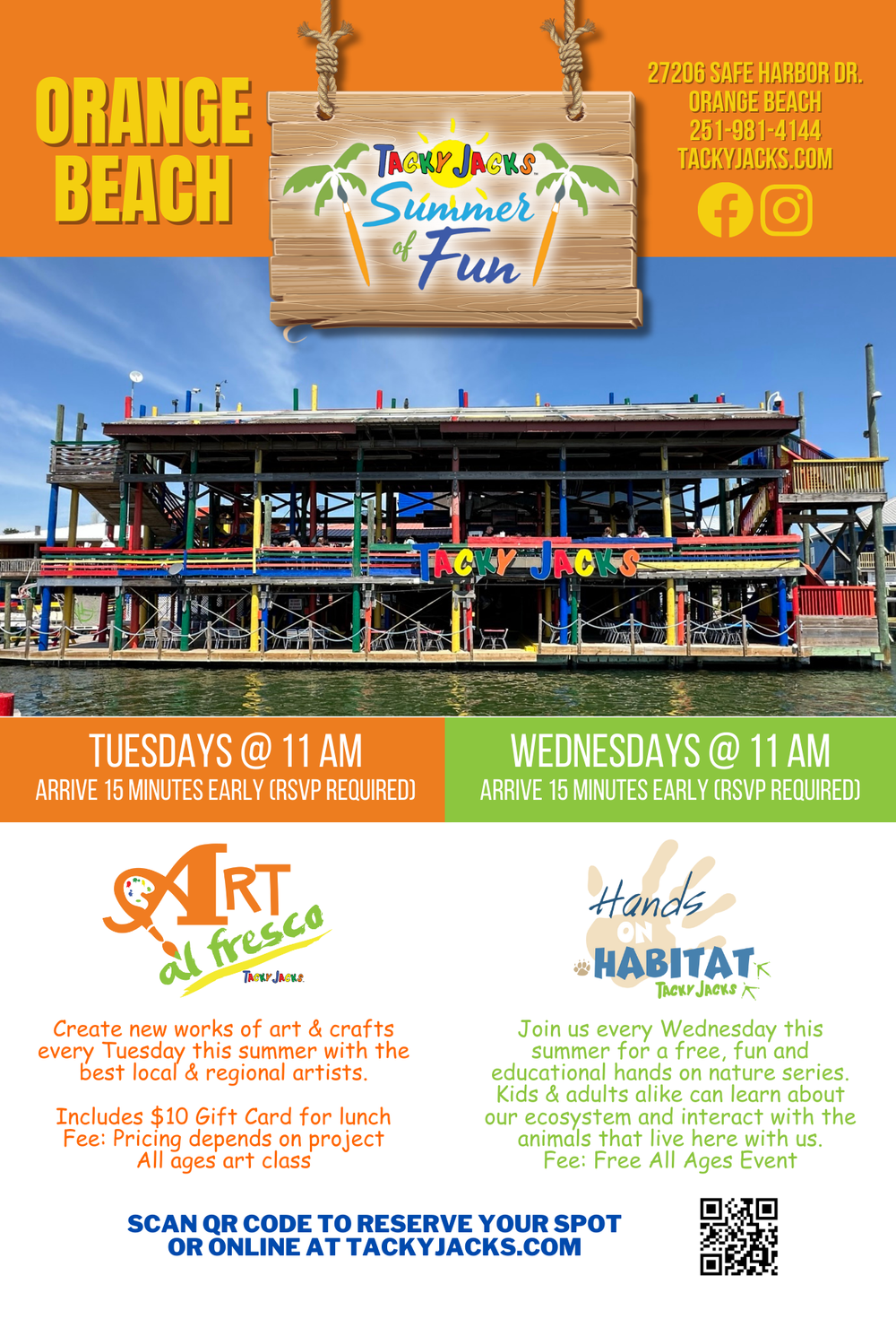 Locations Orange Beach — Tacky Jacks Seafood Restaurant and Tavern