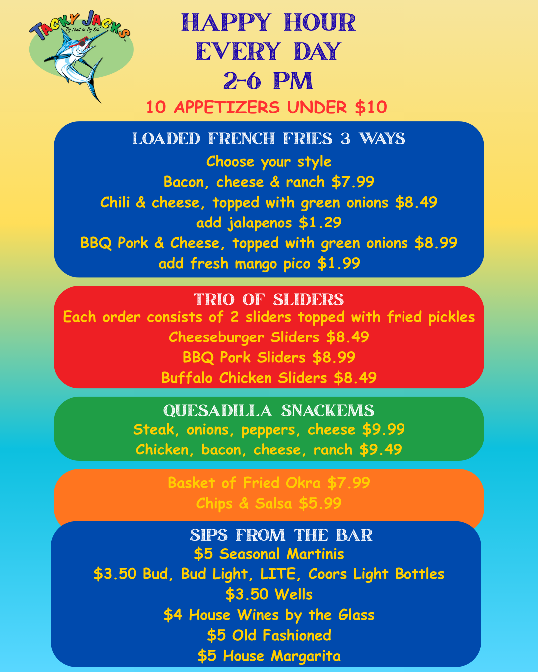 Happy Hour Menu