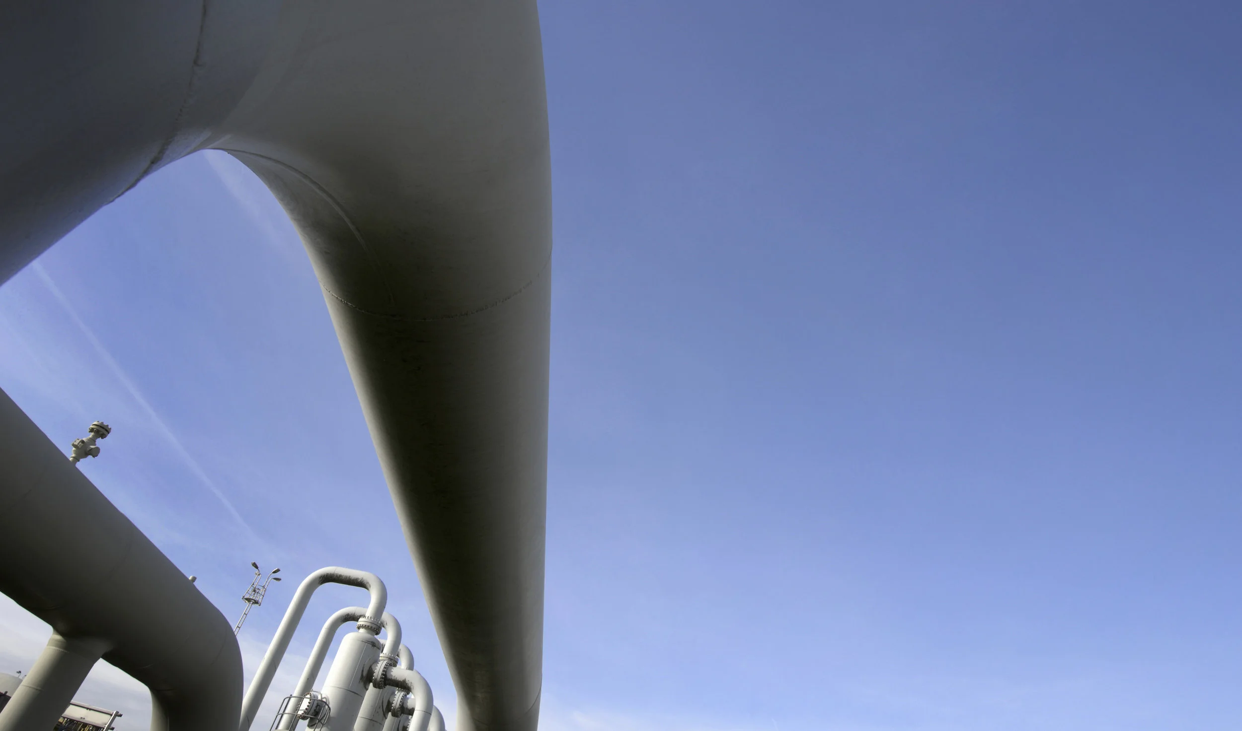 Detail of the gas distribution facility of the Gasunie in Ommen, The Netherlands. Natural gas has been a big economic boost to the dutch economy.