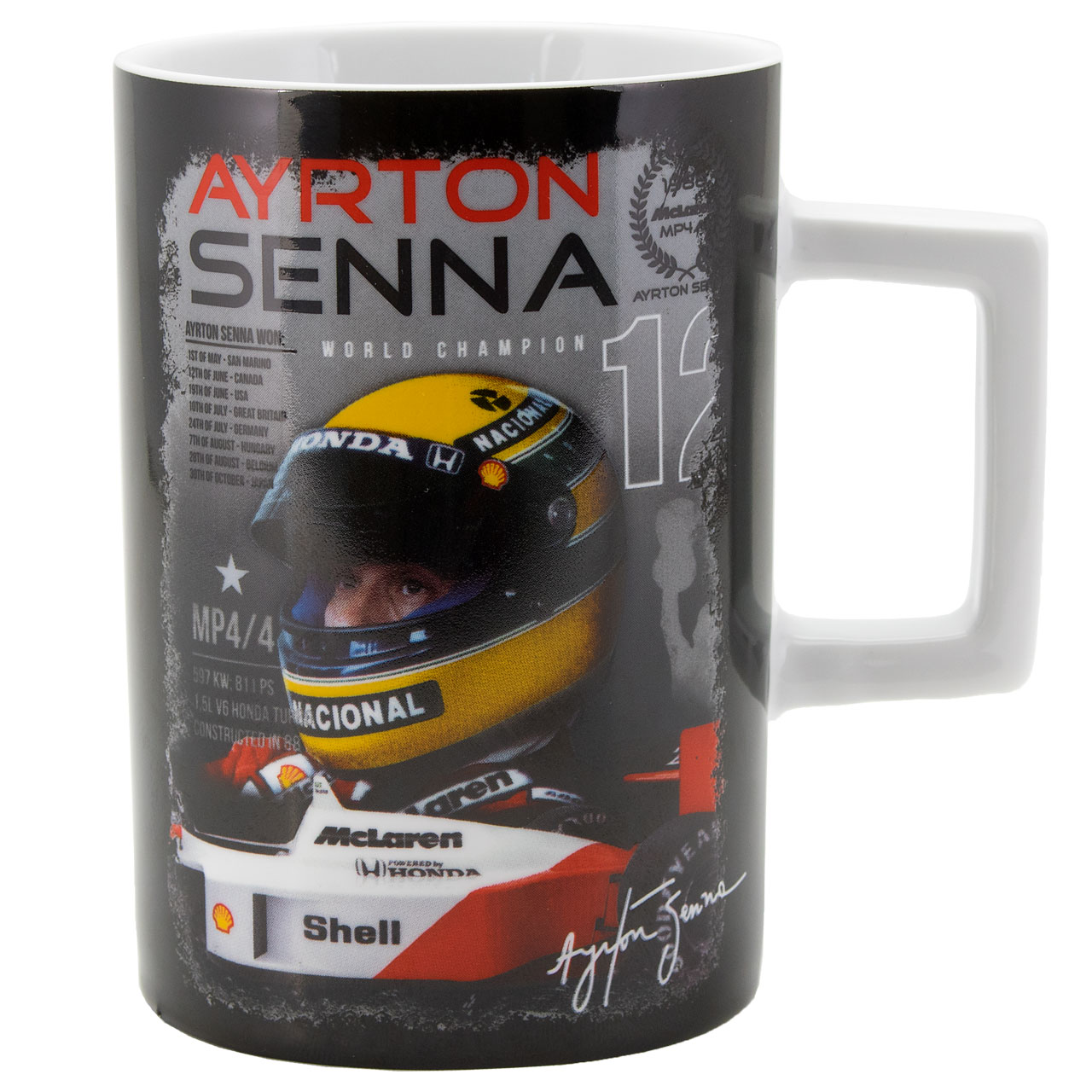 Ayrton Senna Tasse Monaco 1st Victory 