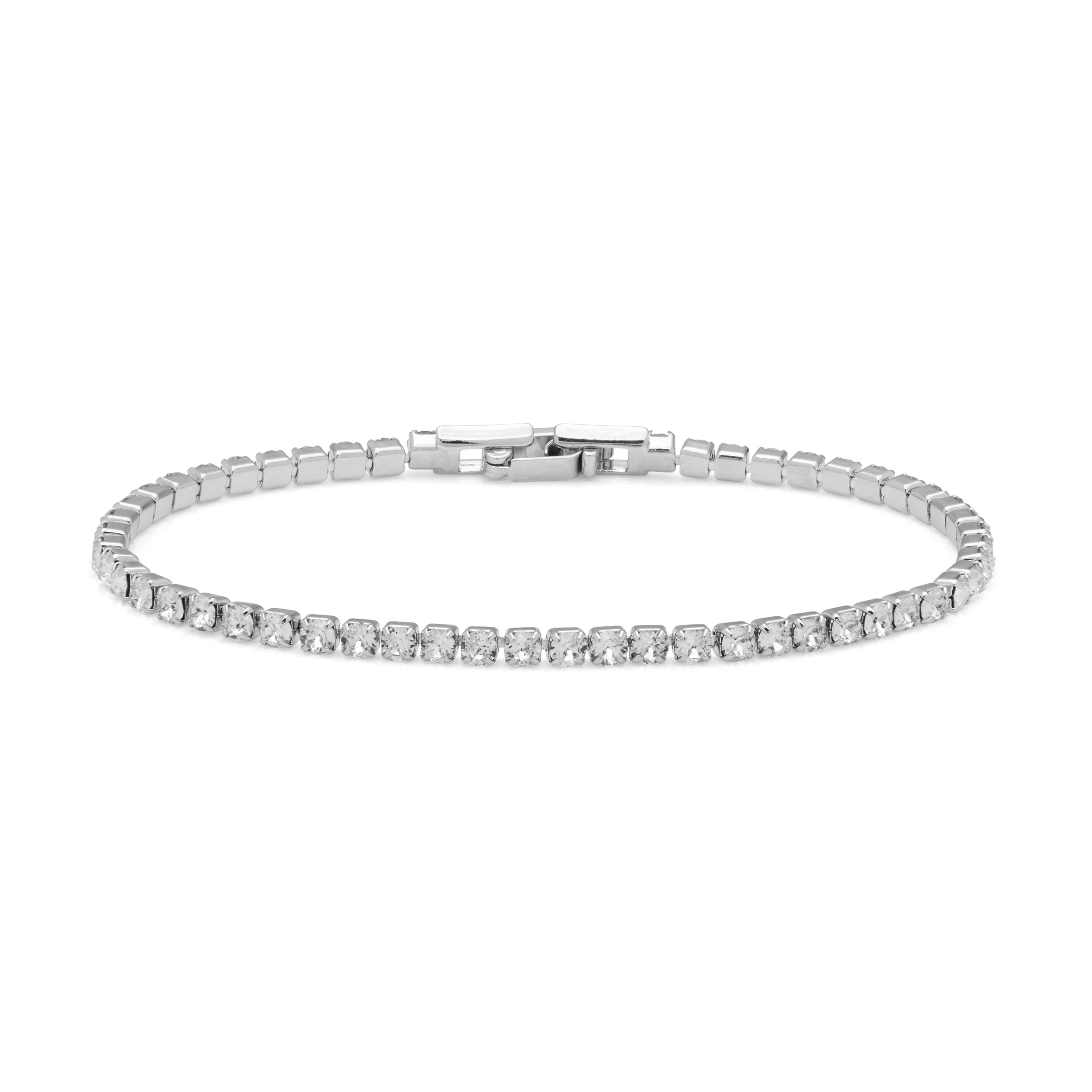 Slim Tennis Bracelet with Luxury Crystals