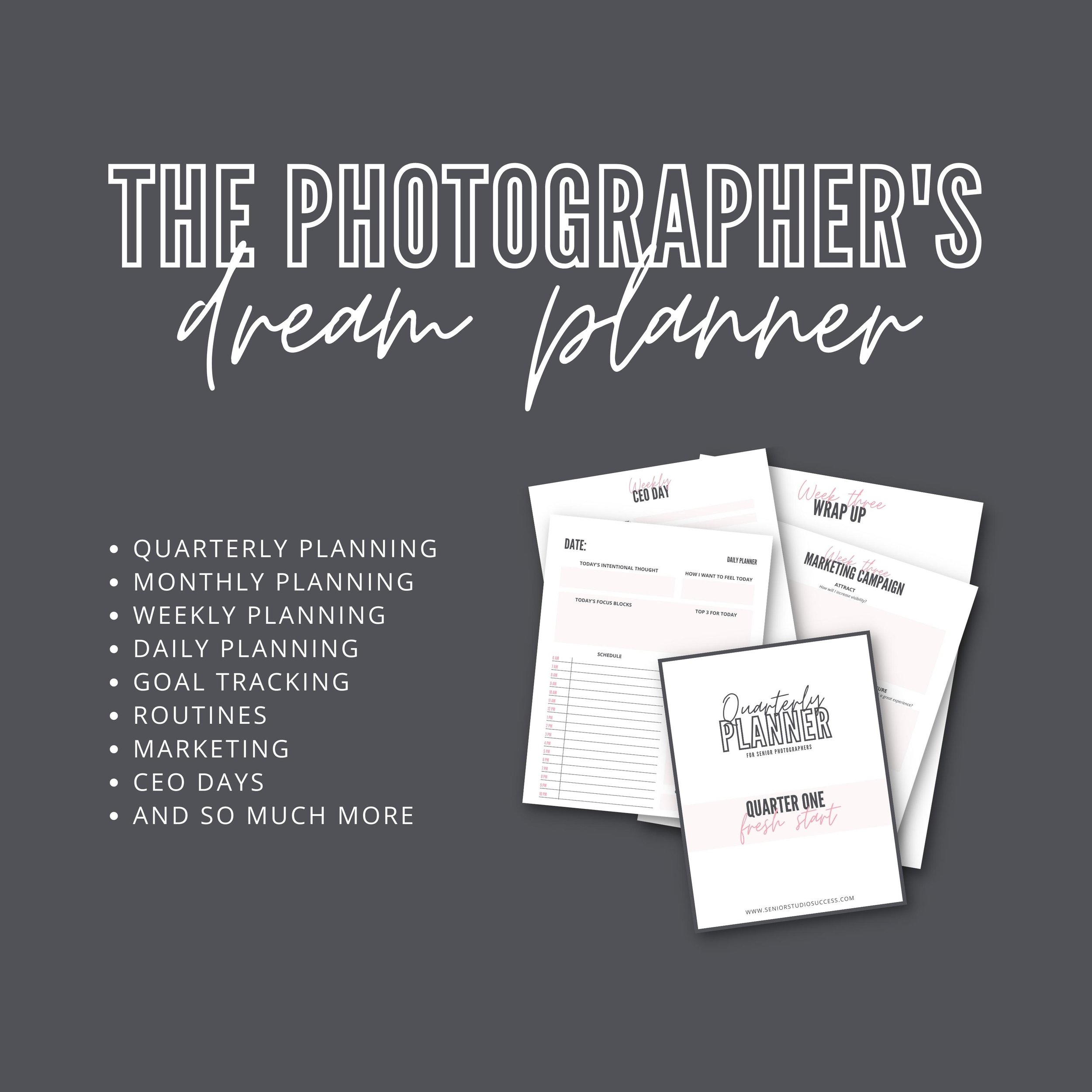 Photographer's Quarterly Planner (Copy)