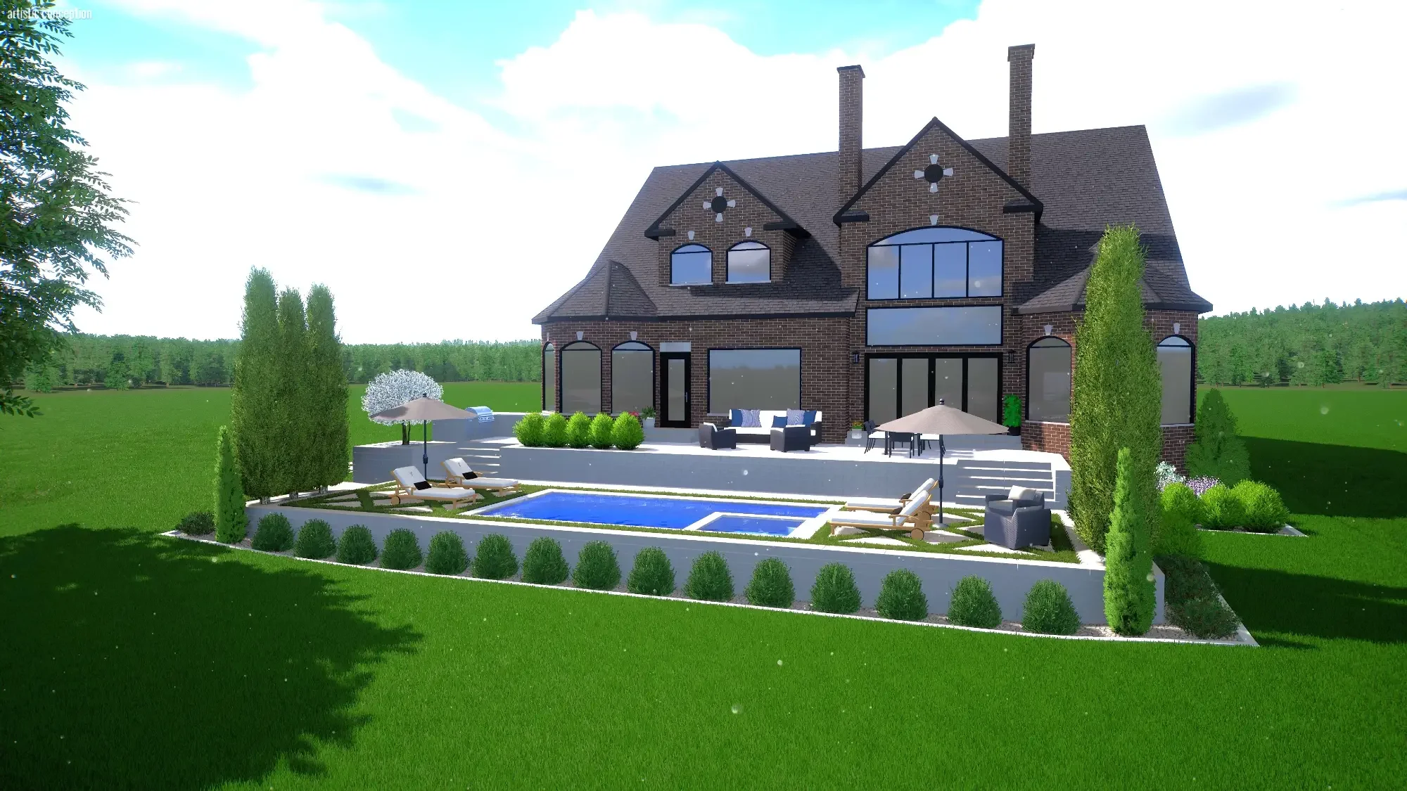 Landscape 3D-design and architecture by Green View, Central Illinois