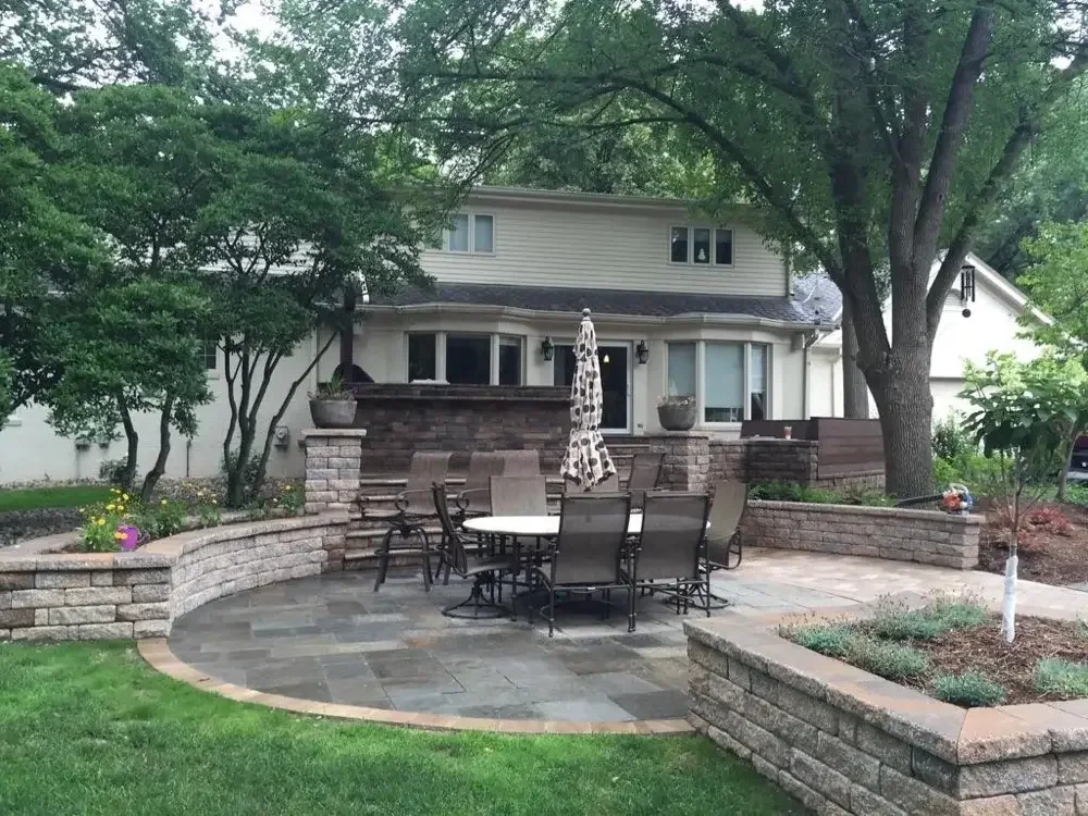 Paver patio installation by Green View, Central Illinois