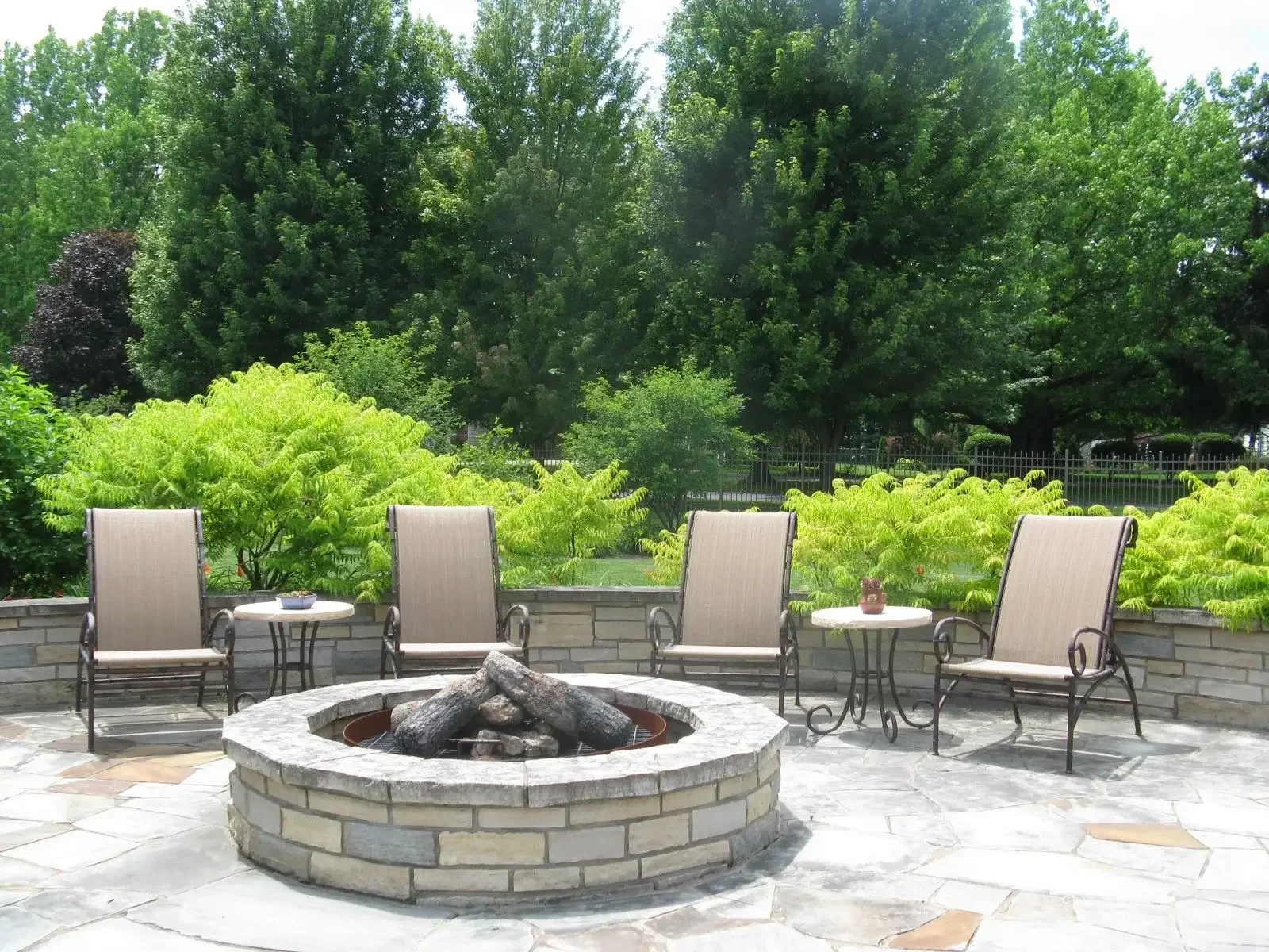 Custom fire pit by Green View, Central Illinois