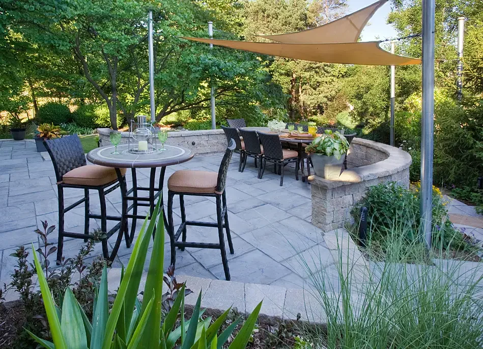 Custom patio design and installation by Green View in Peoria, Illinois