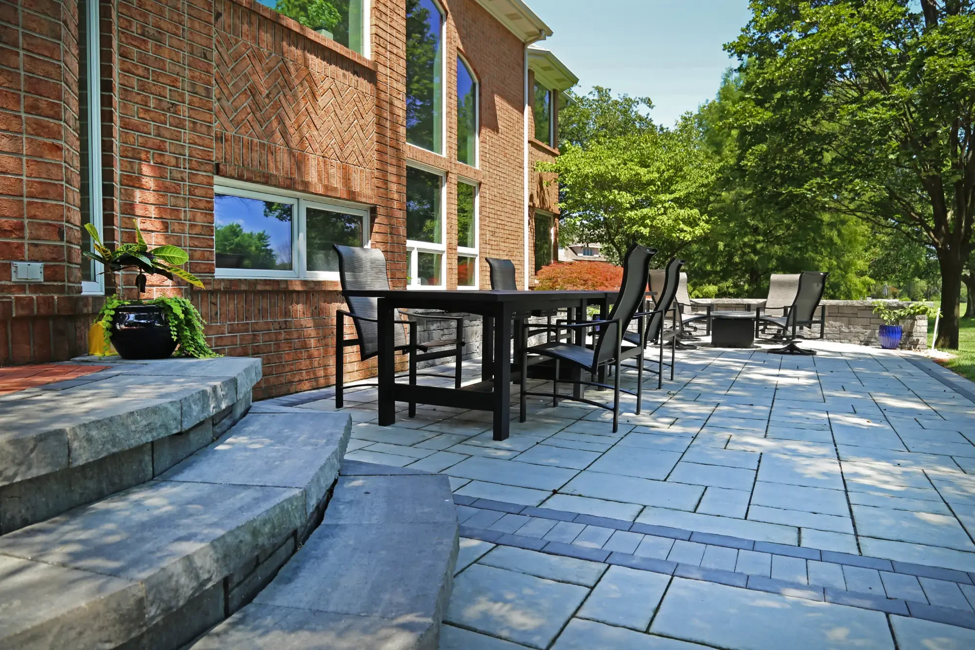 Patio and walkway installation by Green View, Central Illinois