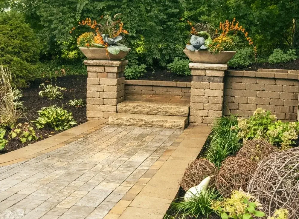 Custom walkways and steps by Green View, Central Illinois