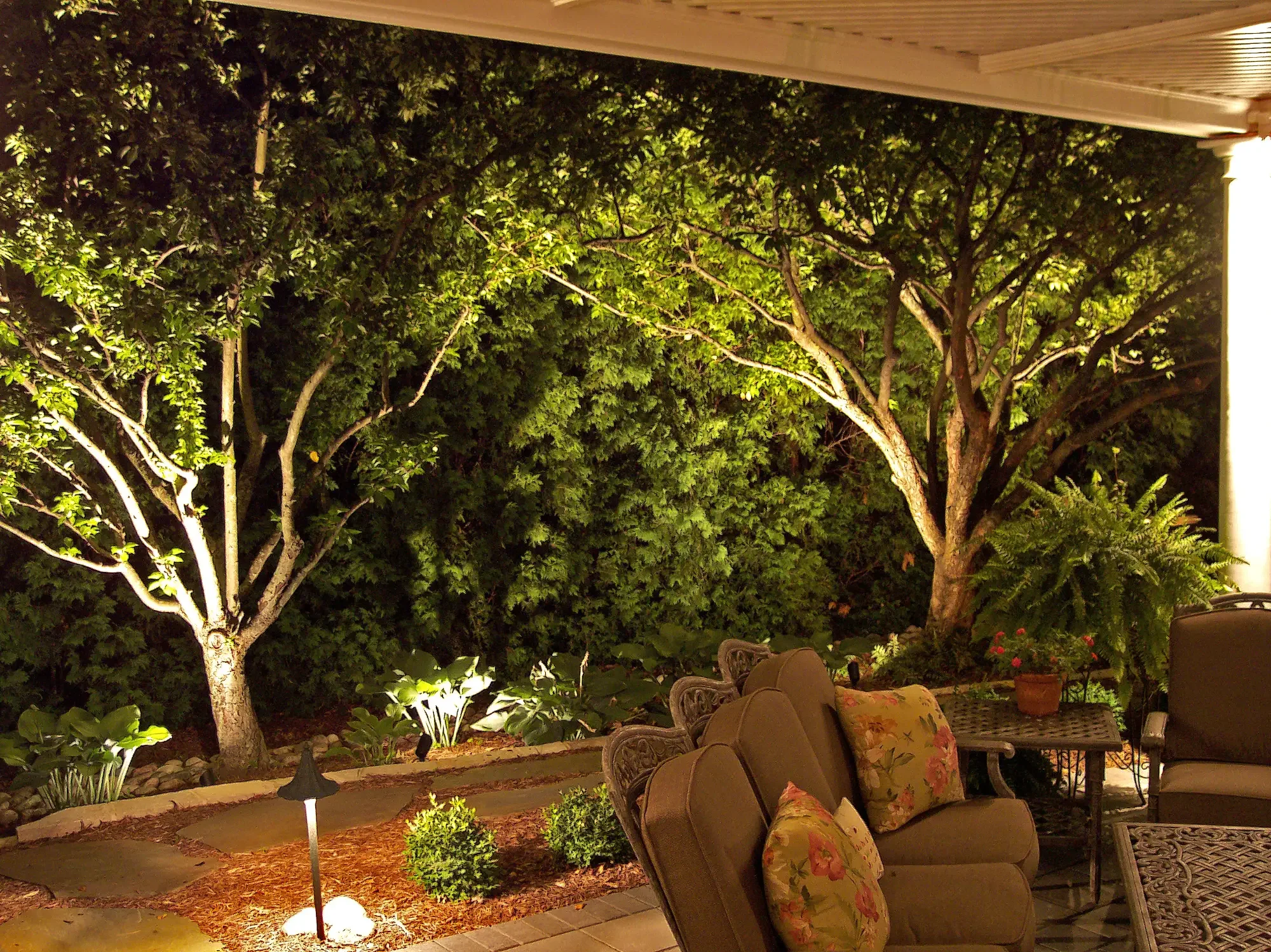 Outdoor lighting installation by Green View, Central Illinois