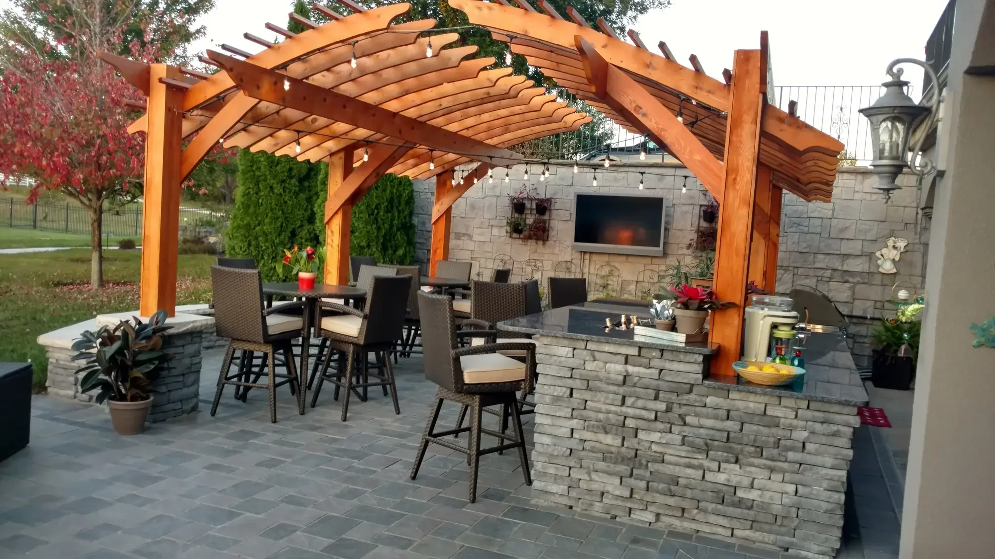 Custom pergola installation by Green View in Peoria, Illinois