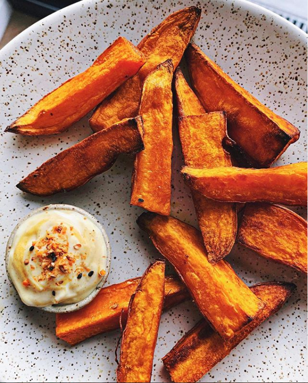The Best Sweet Potato Fries With A Mustard Mayo Dipping Sauce
