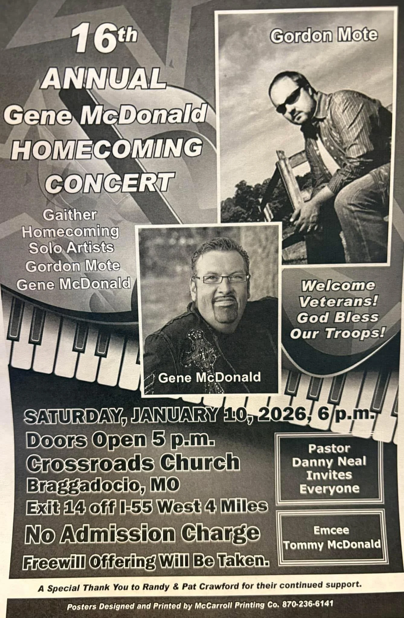 Come and join us. My new project is out and will be singing a lot from it!!! Gordon Mote will be there and we&rsquo;ll have a great night.
