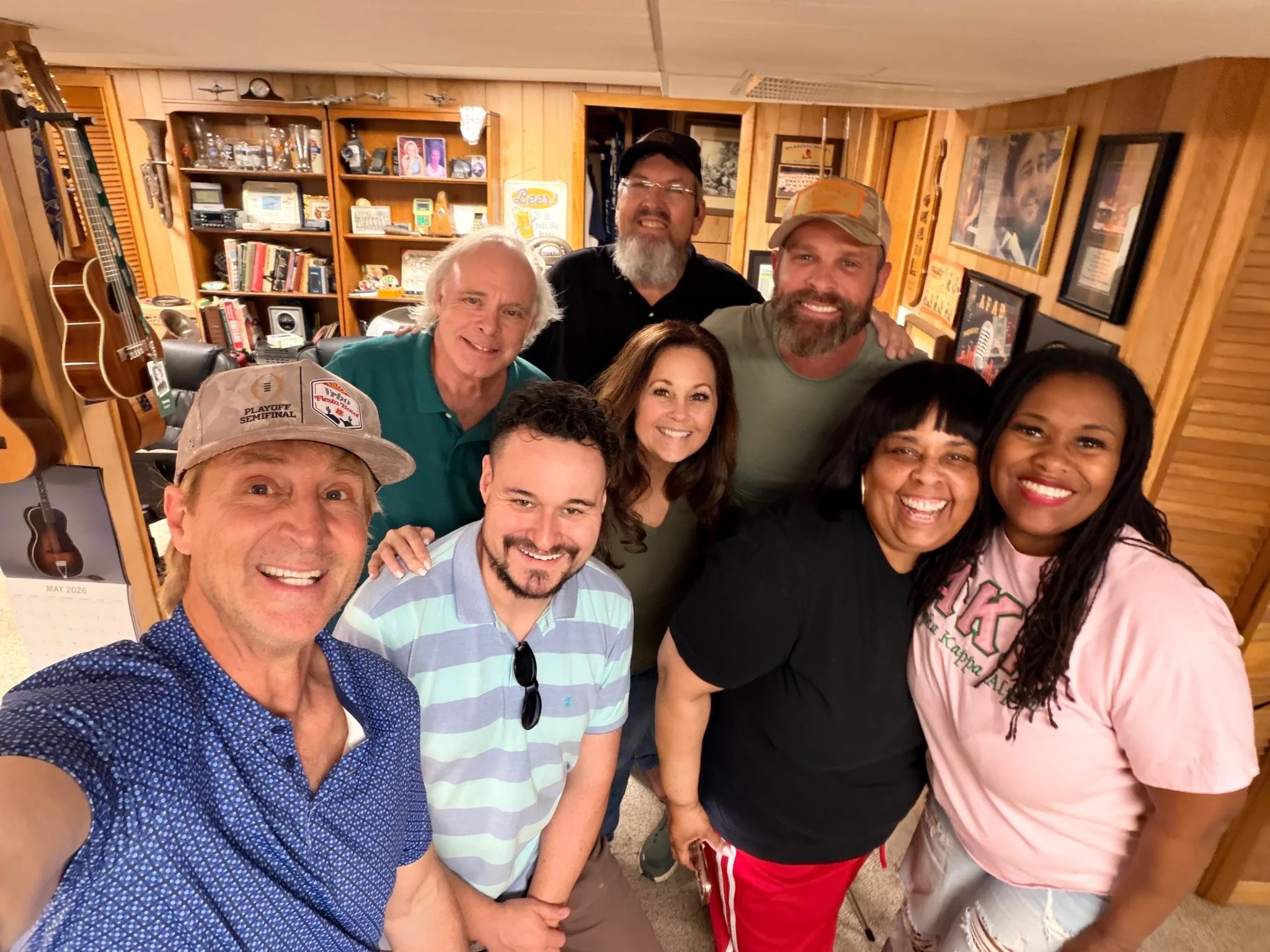 Had a great time with this bunch today. So glad that we had this chance to make music together!!! Harmony,Angie,Ladye,Adam,Reggie, Tommy,Miles,and myself. So thankful for the opportunity.