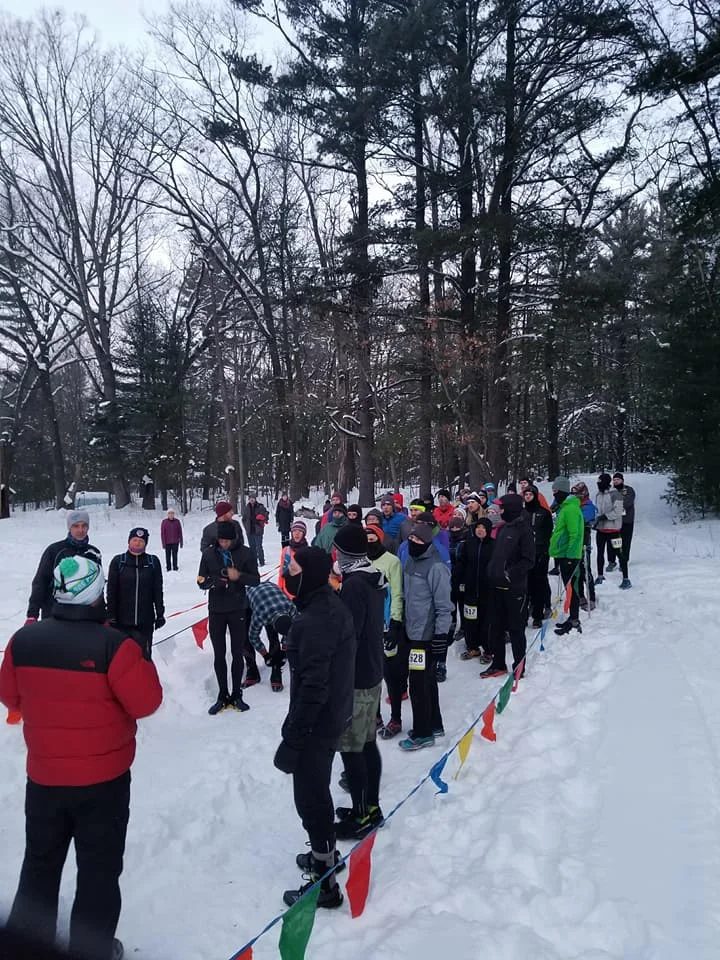 I'm at the very back on the right at the starting line. 