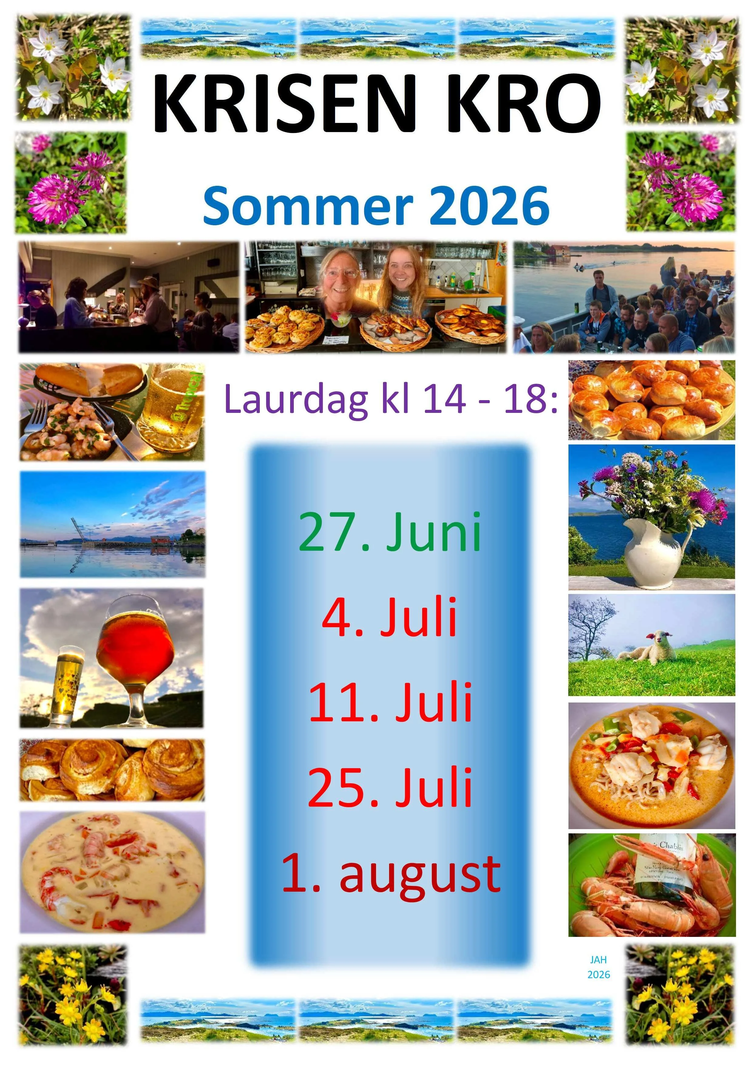 Krisen Kro - Åpningstider Sommeren!