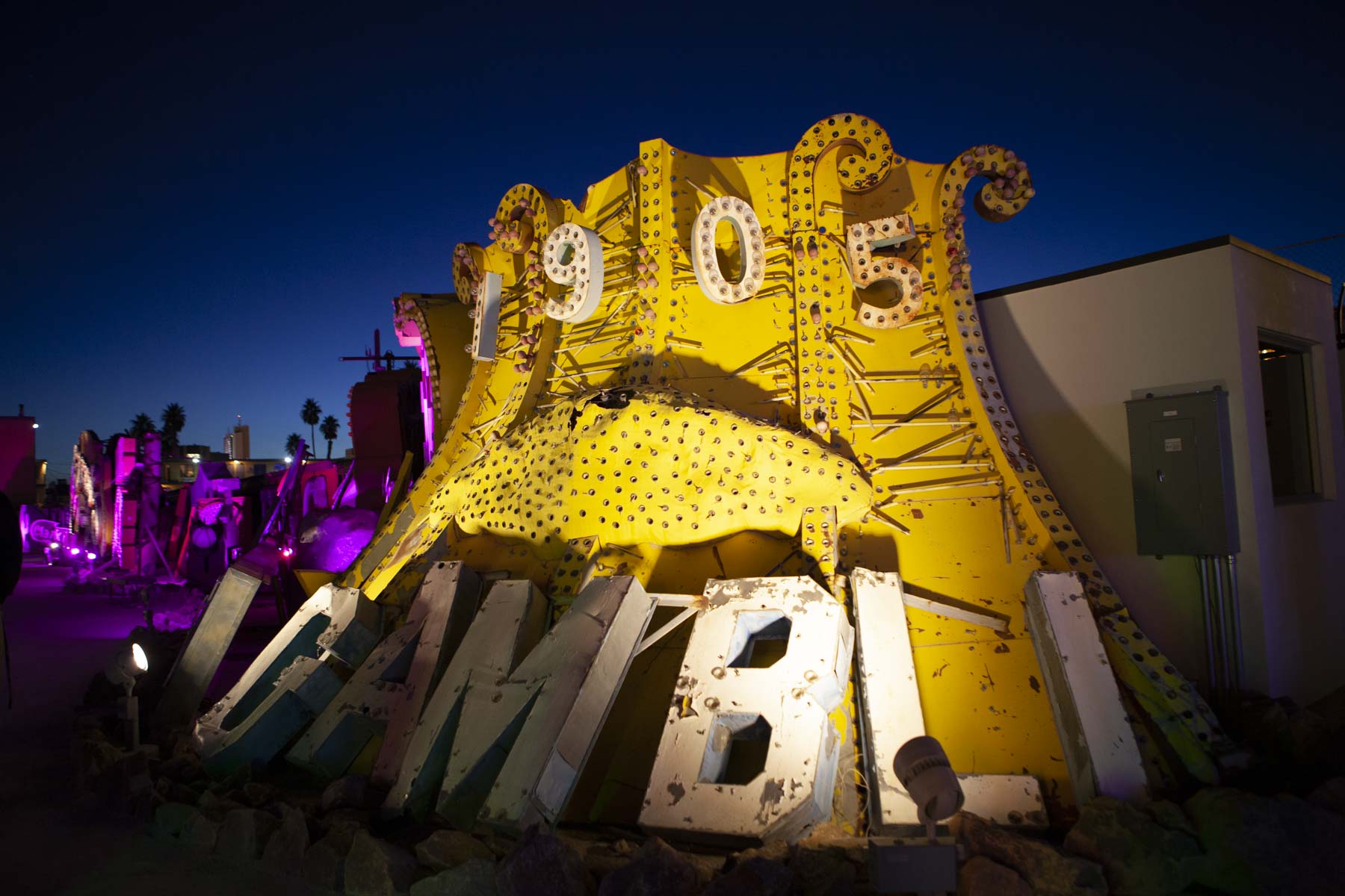 The Neon Museum, Las Vegas, Nevada during Blue Hour