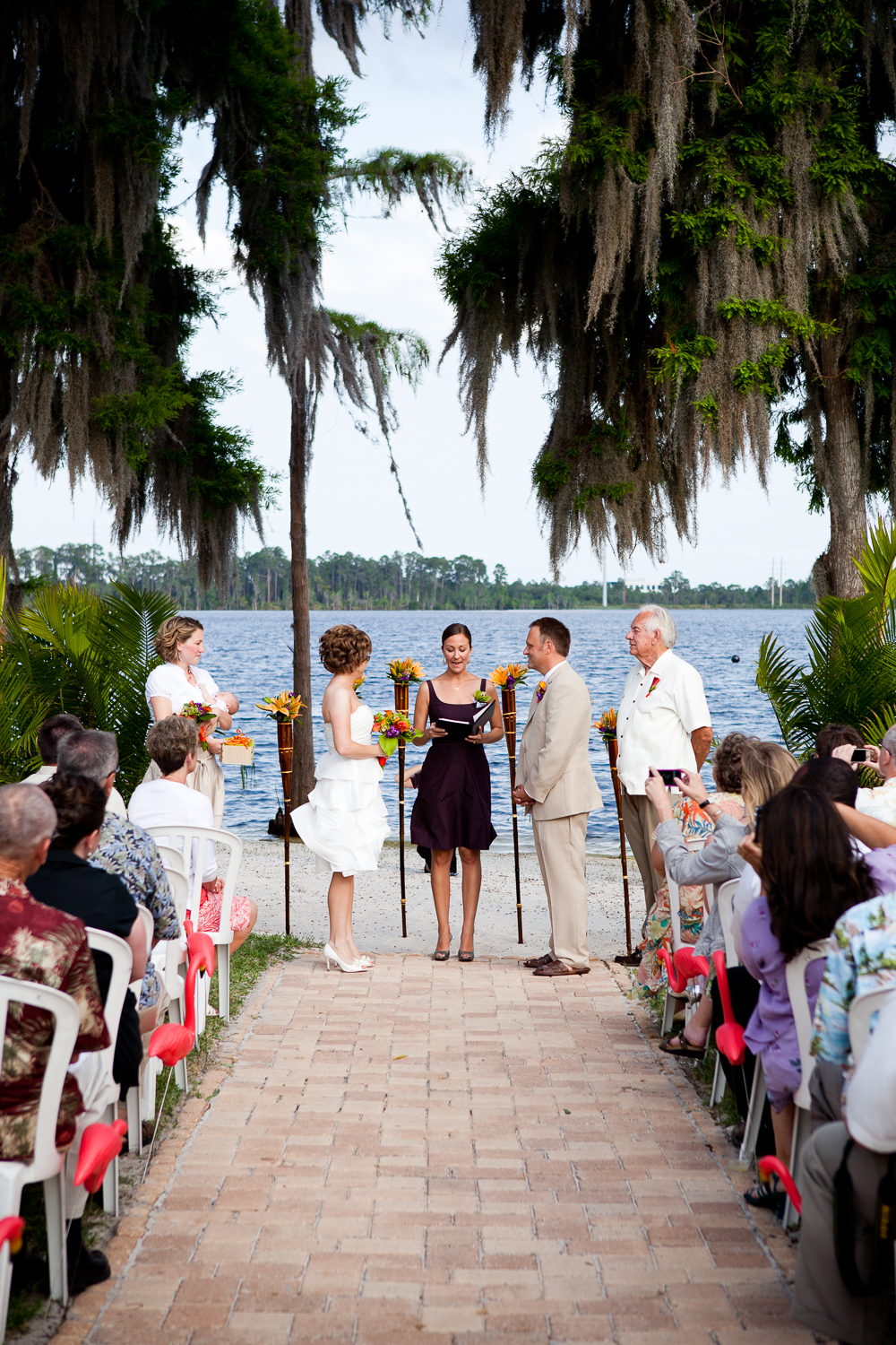  Florida orange-themed wedding at Paradise Cove, Orlando 