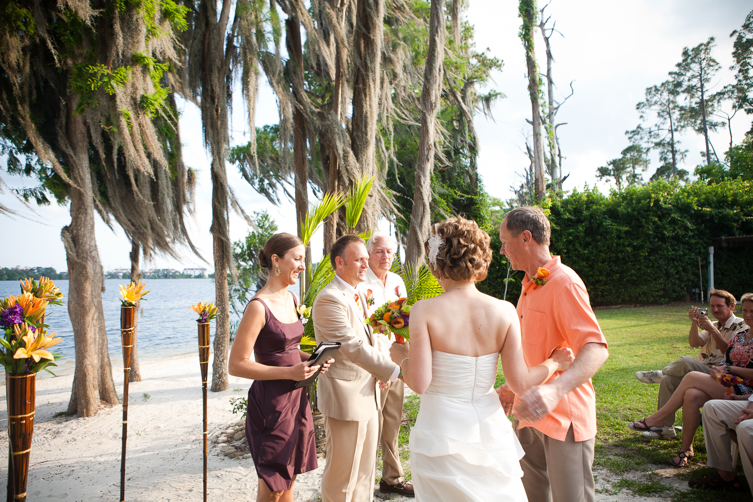  Florida orange-themed wedding at Paradise Cove, Orlando 