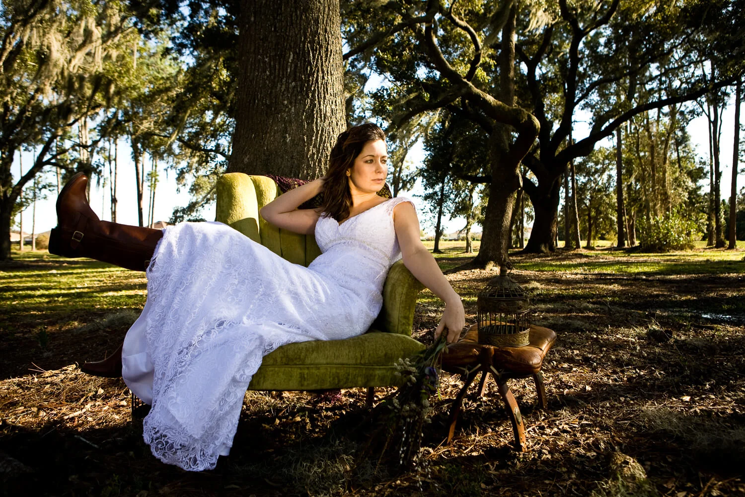 Boho style trash the dress