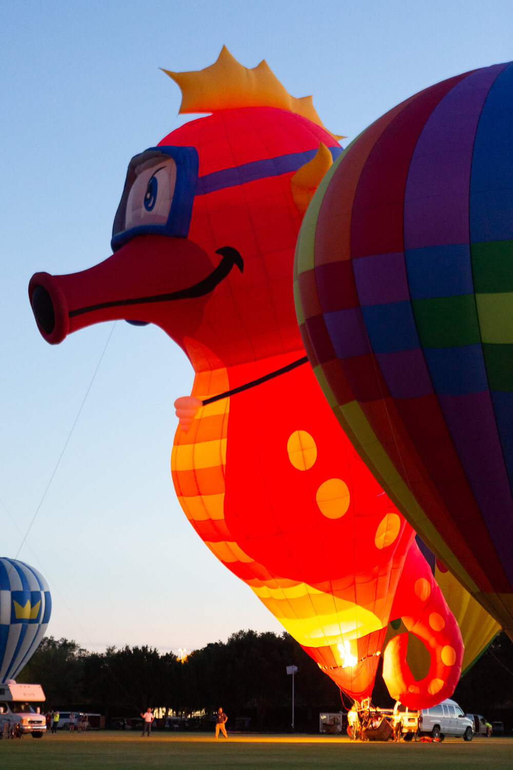  hot air balloon and balloon glow photos from the 2019 Villages Polo Club Hot Air Balloon Festival 