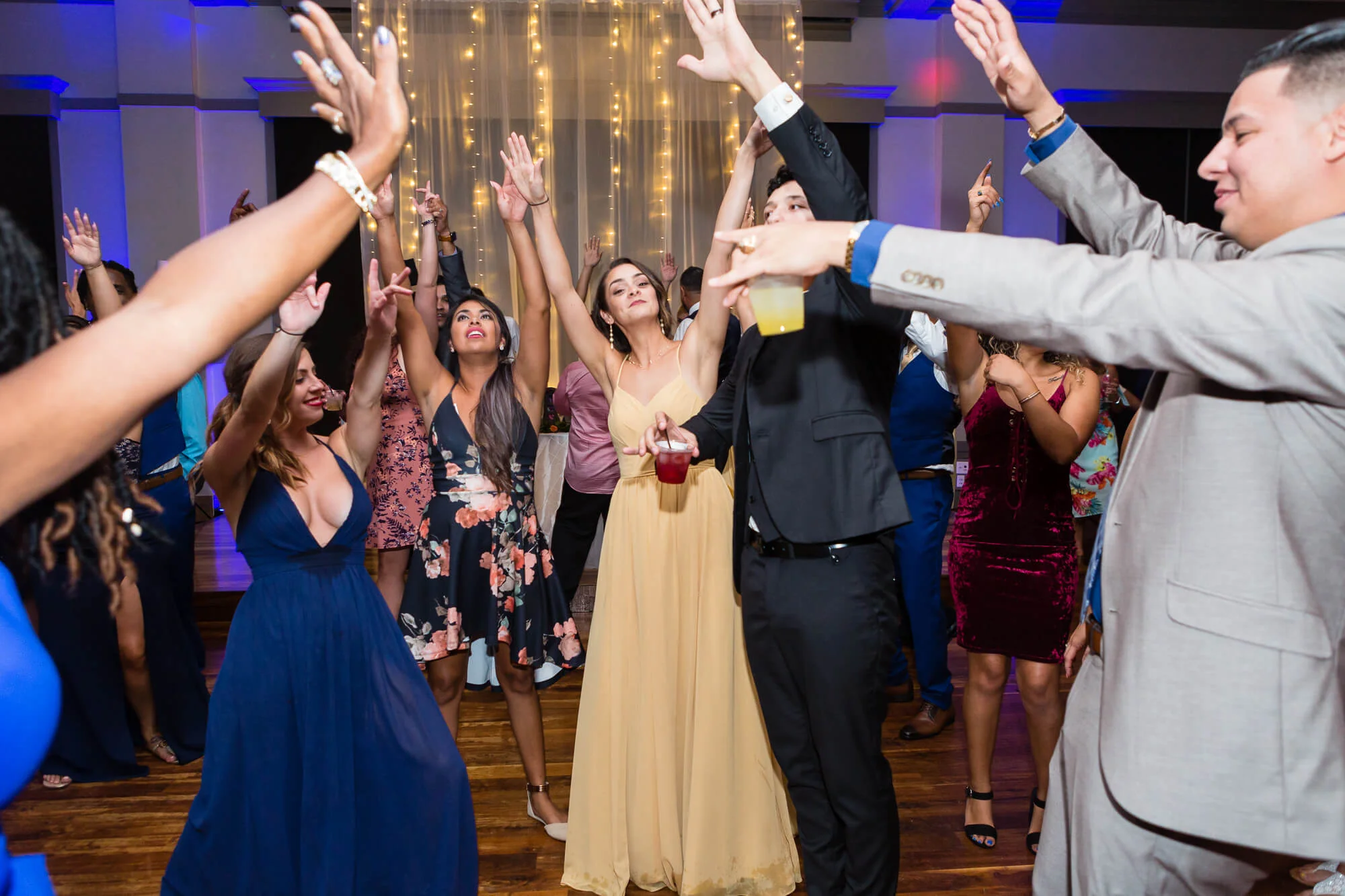 The royal blue and gold wedding of Jessica and Bruce at Noah's Event Venue in Lake Mary, Florida